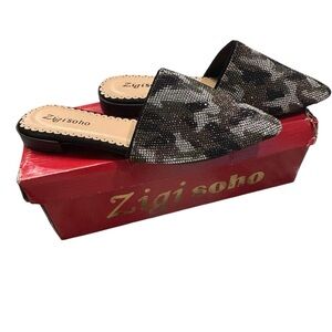 Zigi‎ Soho Jeweled Camo Women's Mules 7